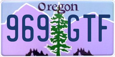 OR license plate 969GTF