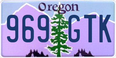 OR license plate 969GTK