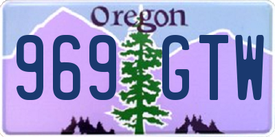 OR license plate 969GTW
