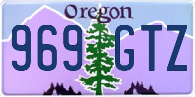 OR license plate 969GTZ