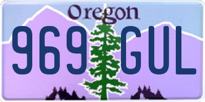 OR license plate 969GUL