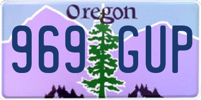 OR license plate 969GUP