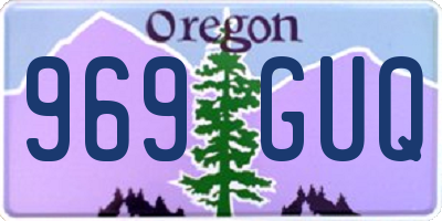 OR license plate 969GUQ