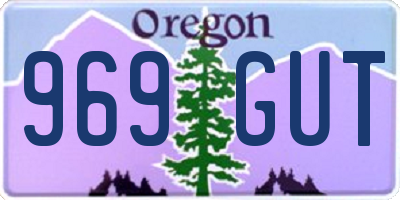 OR license plate 969GUT