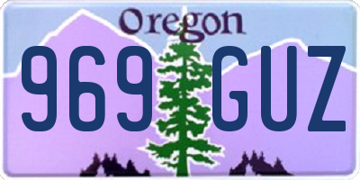 OR license plate 969GUZ