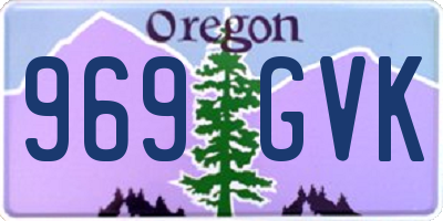 OR license plate 969GVK