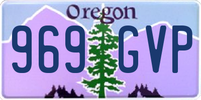 OR license plate 969GVP