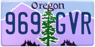 OR license plate 969GVR