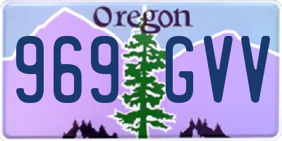 OR license plate 969GVV