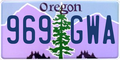 OR license plate 969GWA