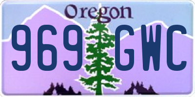 OR license plate 969GWC