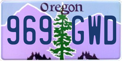 OR license plate 969GWD