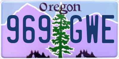 OR license plate 969GWE