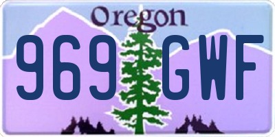 OR license plate 969GWF