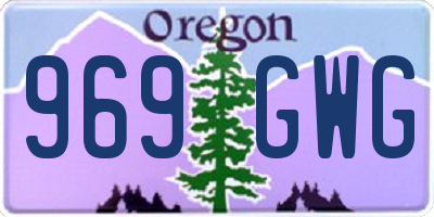 OR license plate 969GWG