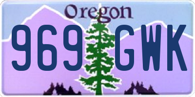 OR license plate 969GWK