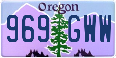 OR license plate 969GWW