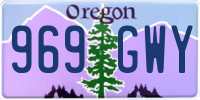 OR license plate 969GWY