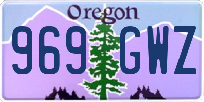 OR license plate 969GWZ