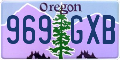 OR license plate 969GXB