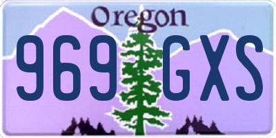 OR license plate 969GXS