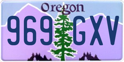 OR license plate 969GXV