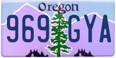 OR license plate 969GYA