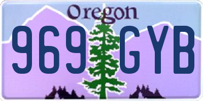 OR license plate 969GYB