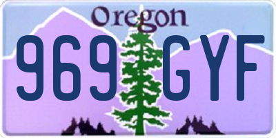 OR license plate 969GYF