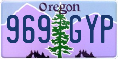 OR license plate 969GYP