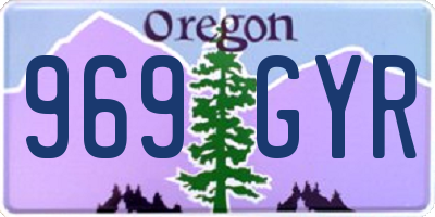 OR license plate 969GYR