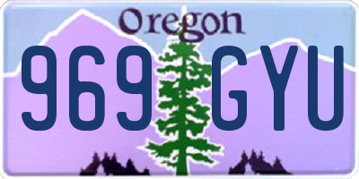 OR license plate 969GYU
