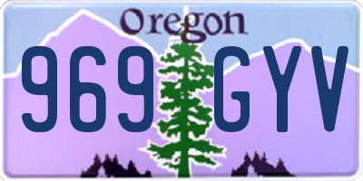 OR license plate 969GYV
