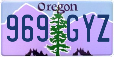 OR license plate 969GYZ
