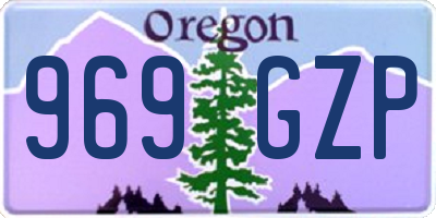 OR license plate 969GZP