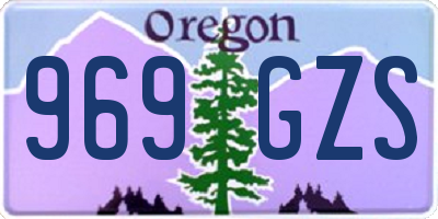 OR license plate 969GZS