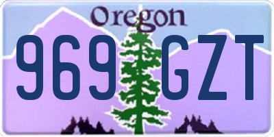 OR license plate 969GZT
