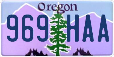 OR license plate 969HAA