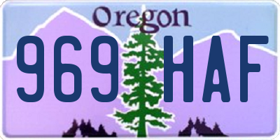 OR license plate 969HAF