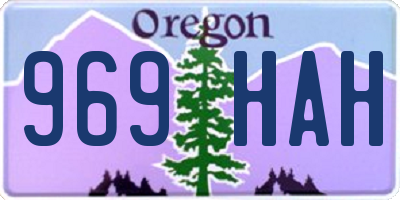 OR license plate 969HAH