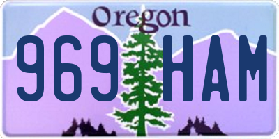 OR license plate 969HAM