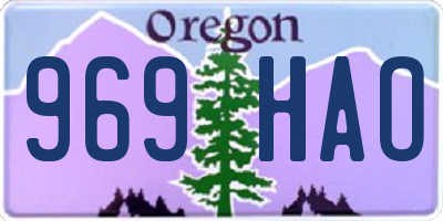 OR license plate 969HAO
