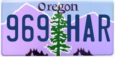 OR license plate 969HAR