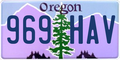 OR license plate 969HAV