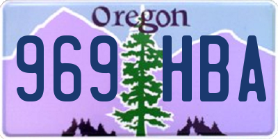 OR license plate 969HBA