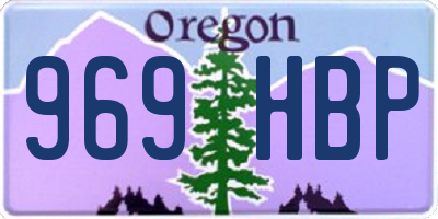 OR license plate 969HBP