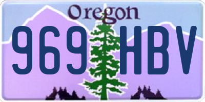OR license plate 969HBV