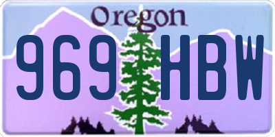 OR license plate 969HBW