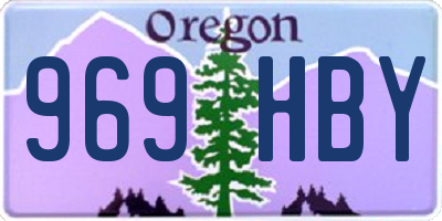 OR license plate 969HBY