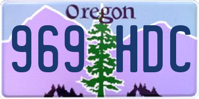 OR license plate 969HDC